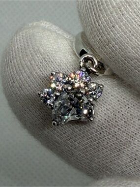 Pandora Sparkling Pet Paw Print Dangle Charm - 792247C01